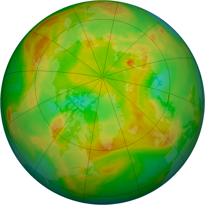 Arctic ozone map for 11 June 1998